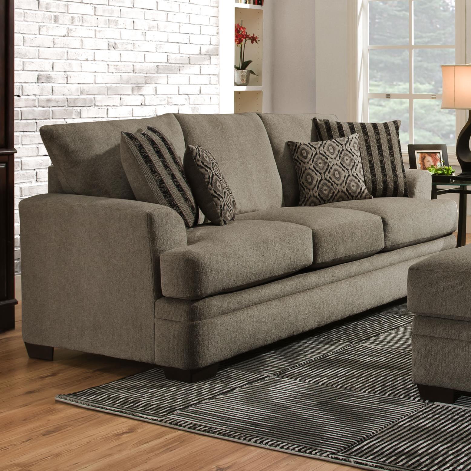 American Furniture 3650 Casual Sofa with 3 Seats Darvin Furniture Sofas
